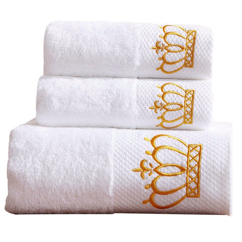 Sunshinejing Premium 100% Cotton Bath Towel Set;1 Bath Towels,1 Hand Towel & 1 Washcloth,Luxury Bathroom Super Soft and Highly Absorbent,Hotel & Spa Quality - Image 1